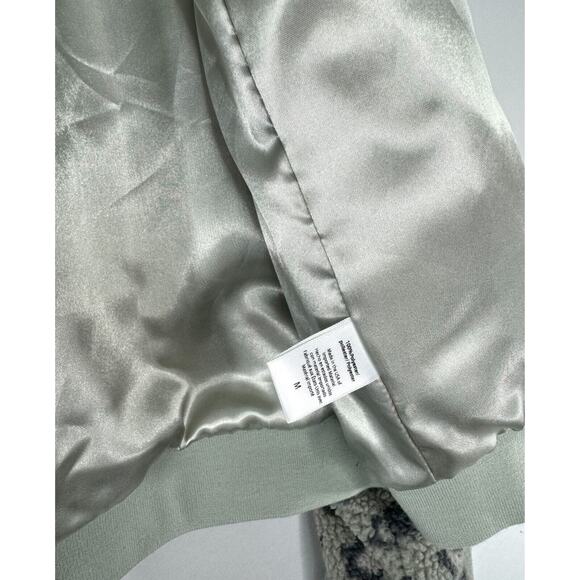 NWT Beyond Yoga Jacket Womens Gray Cheetah print Sherpa Zip Up Collared size M - Picture 3 of 6